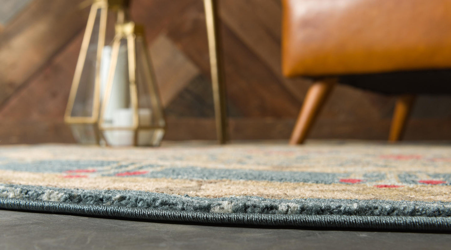 Area Rug Vintage Modern Fringe Living Room