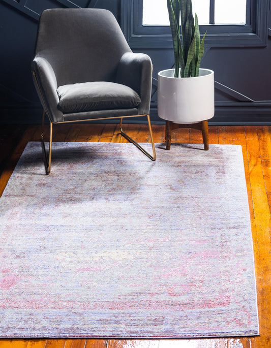 modern area rug violet gradient soft living room