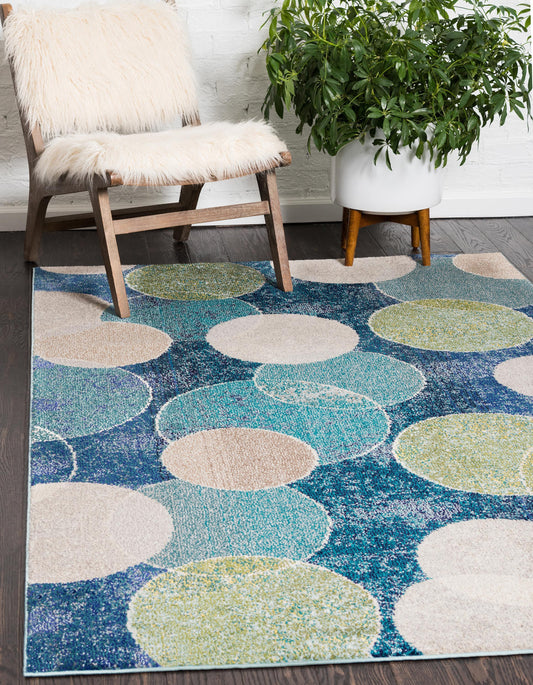 round area rug modern soft living room decor
