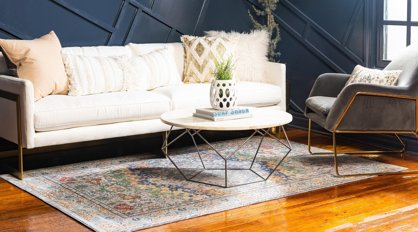 Area Rug – Vintage, Gray & Blue Area