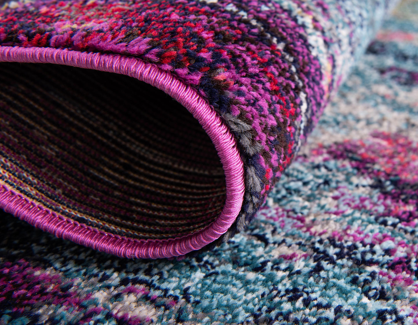 Area Rug Modern Watercolor Purple Abstract