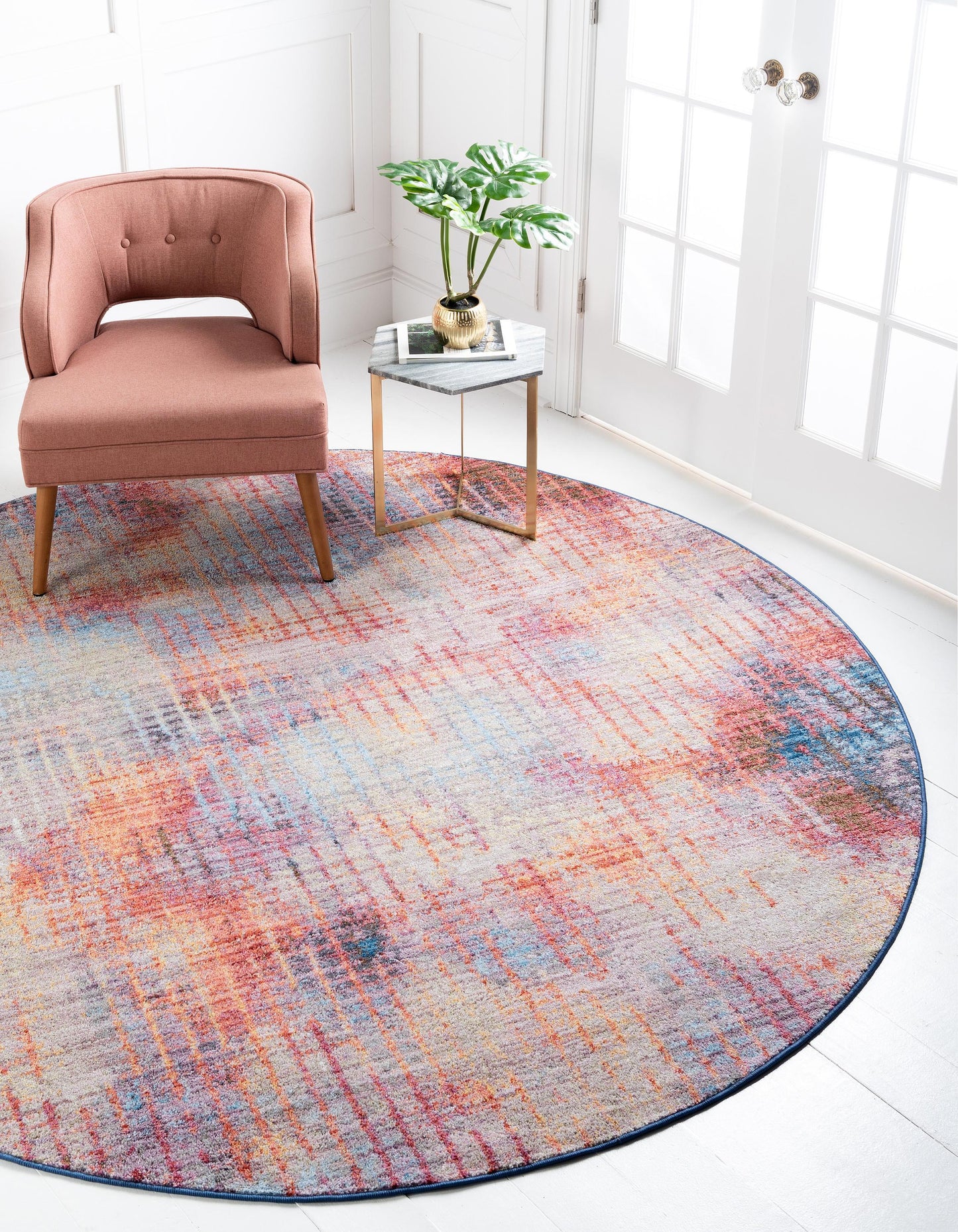 Area Rug – Modern, Faded Grid Soft