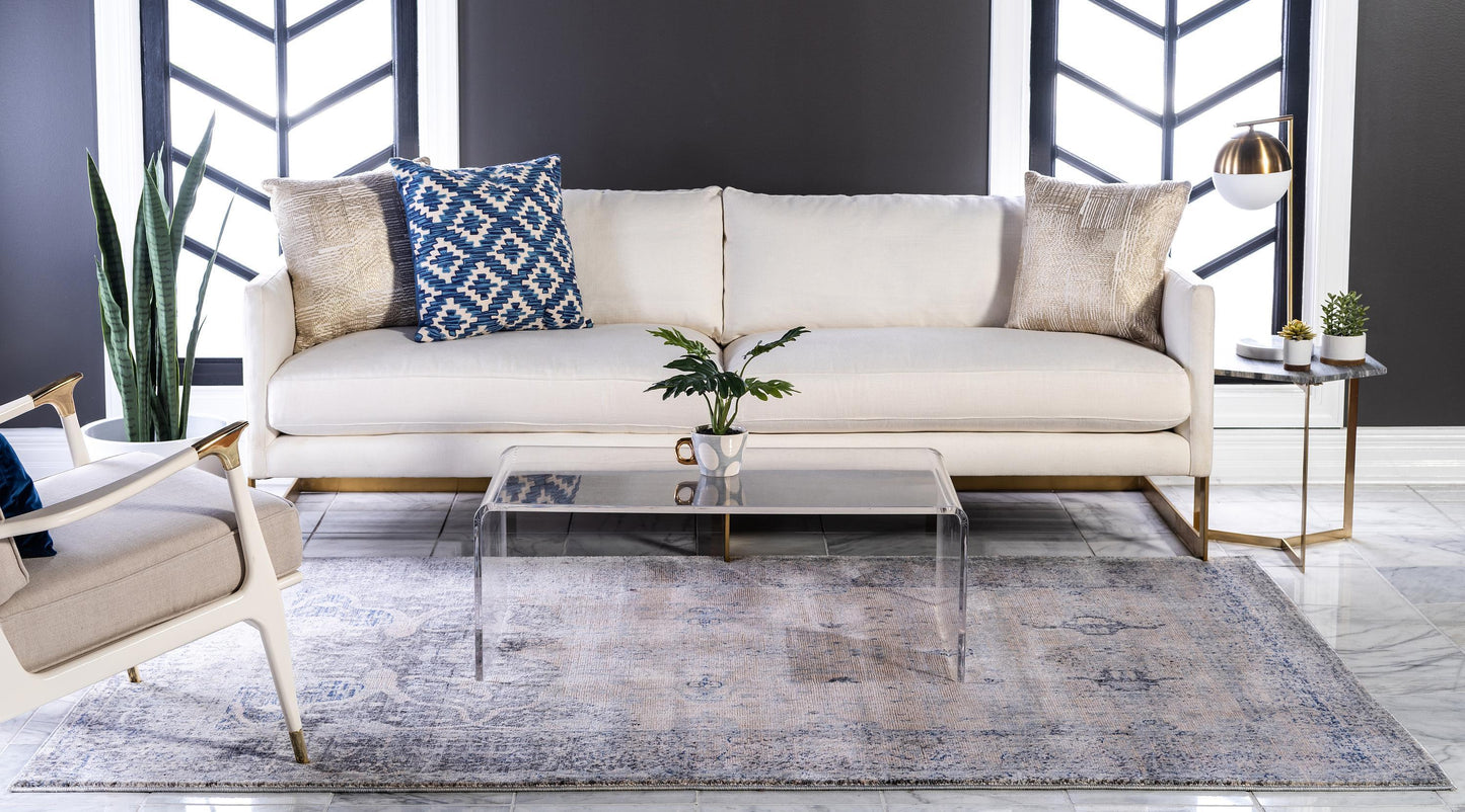 Modern Area Rug Living Room Abstract Washable