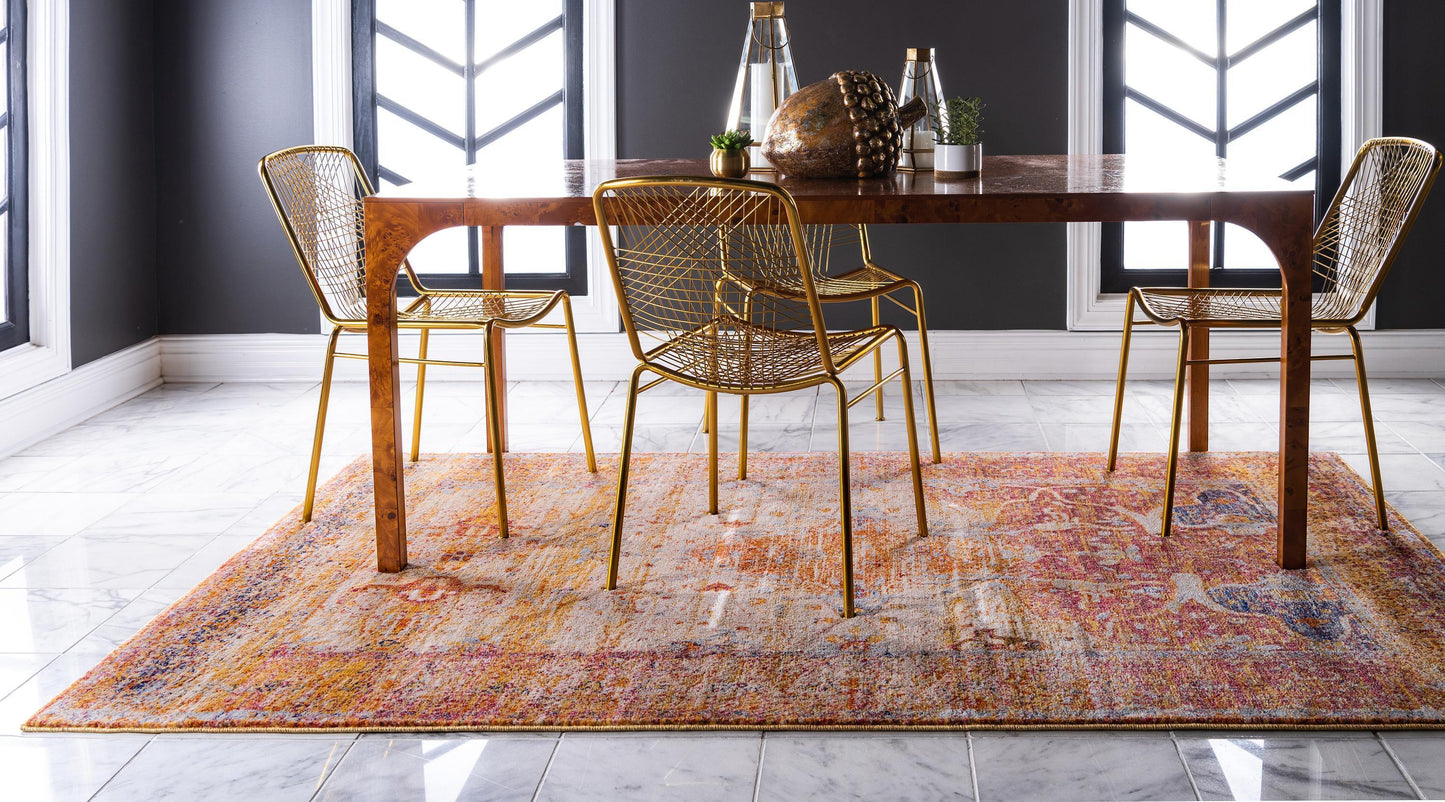 Modern Area Rug Living Room Abstract Washable