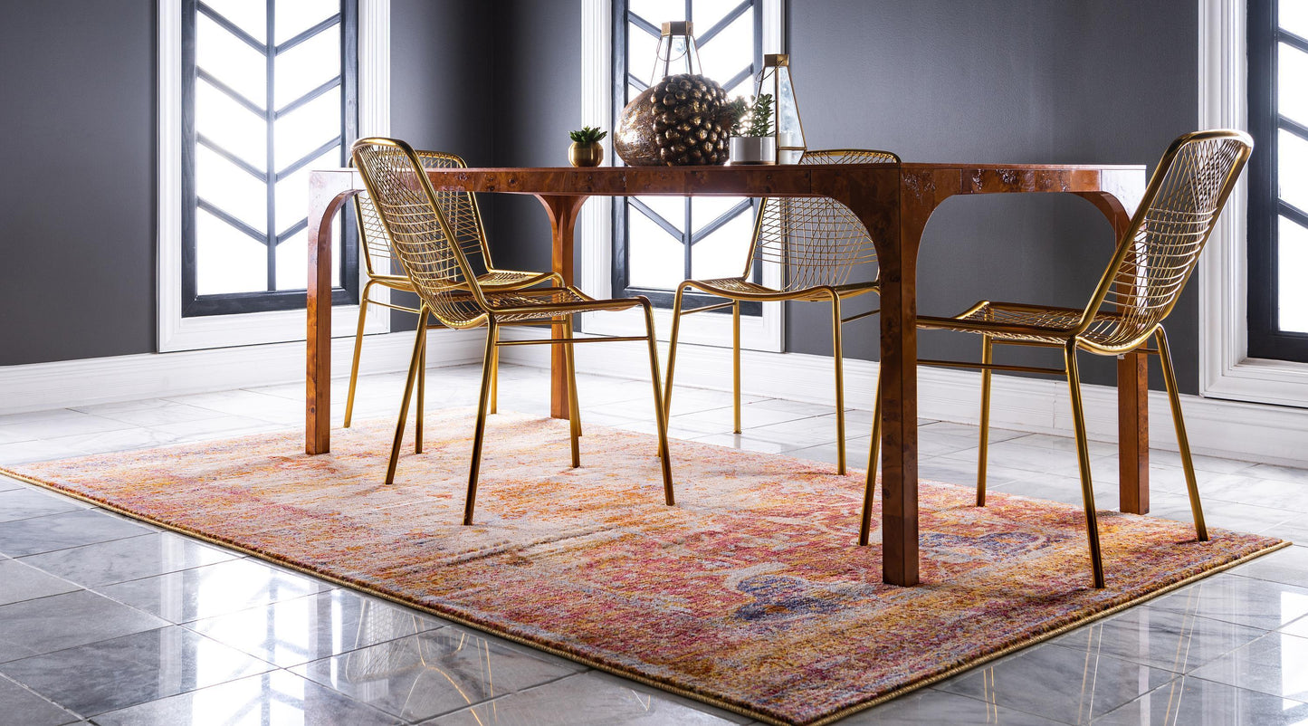 Modern Area Rug Living Room Abstract Washable