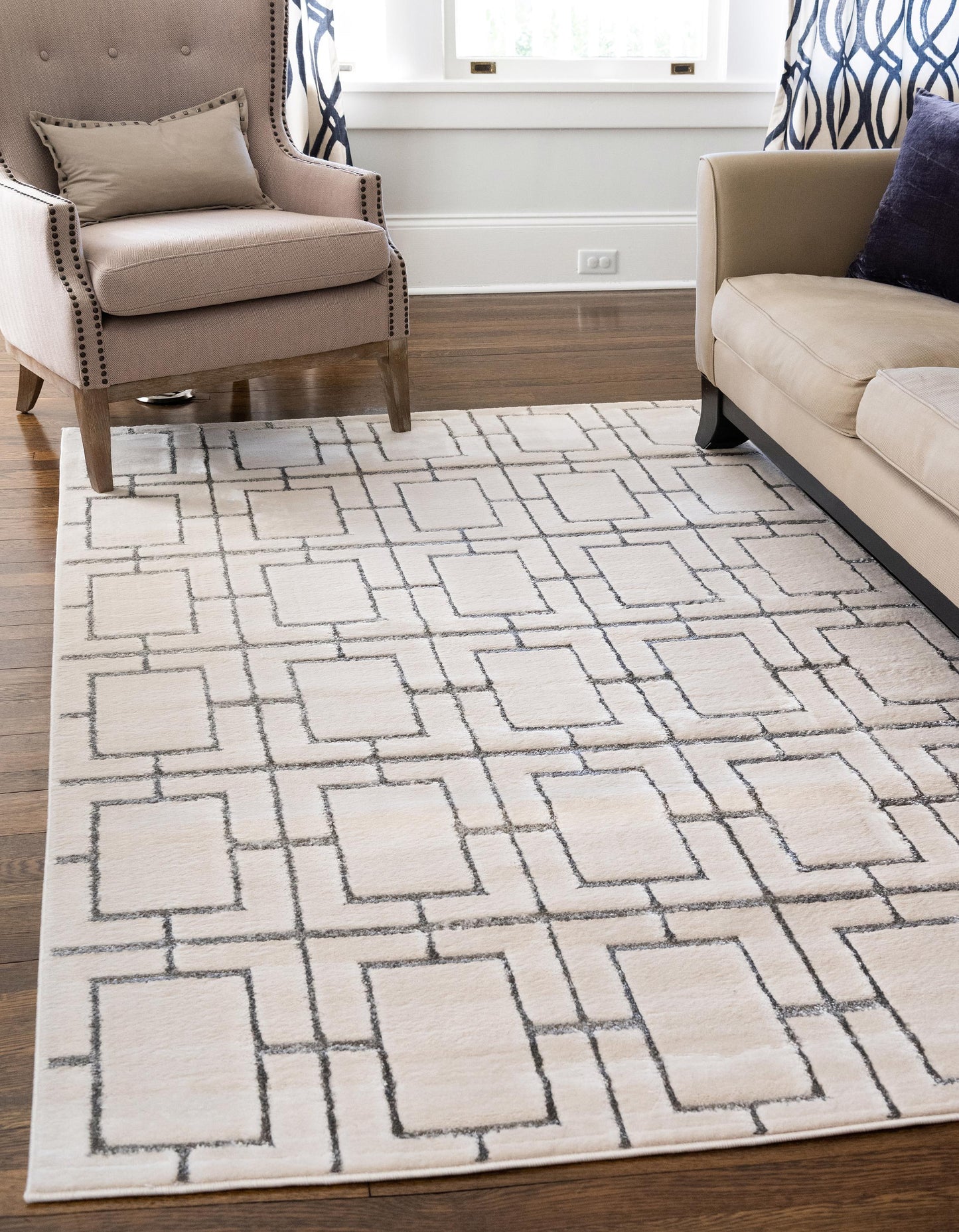 Area Rug – Modern, Cube Pattern Luxury