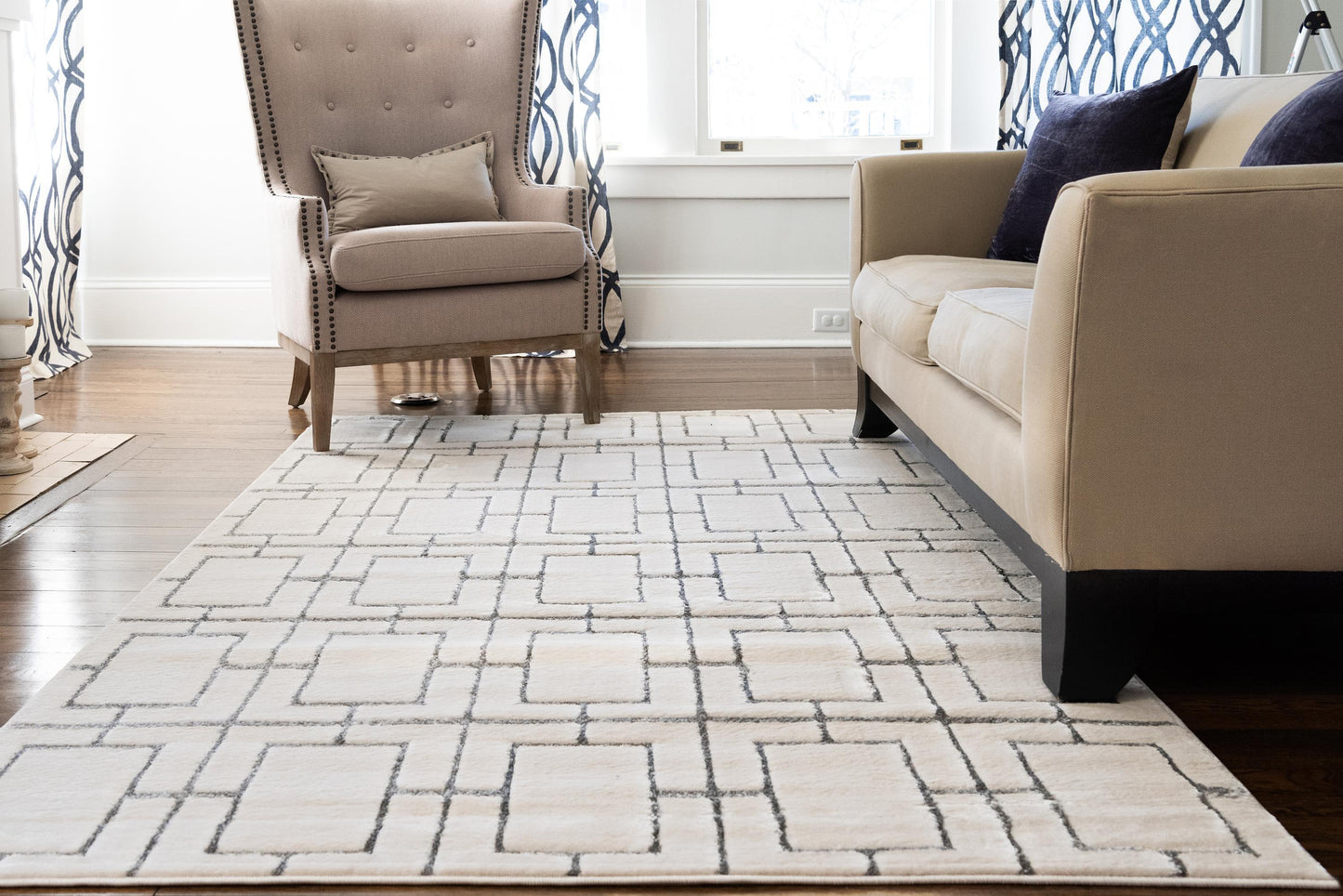 Area Rug – Modern, Cube Pattern Luxury