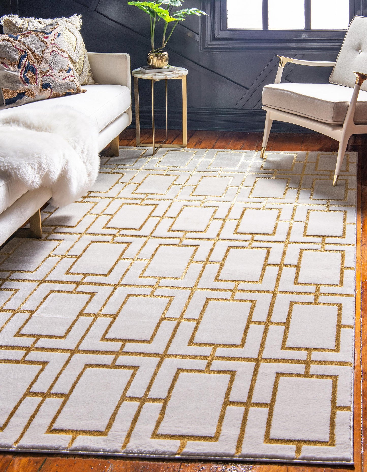 Area Rug – Modern, Cube Pattern Luxury