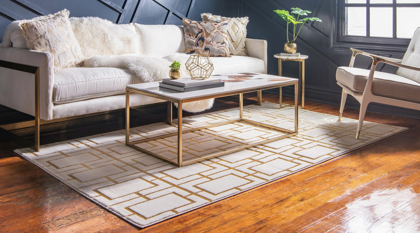Area Rug – Modern, Cube Pattern Luxury