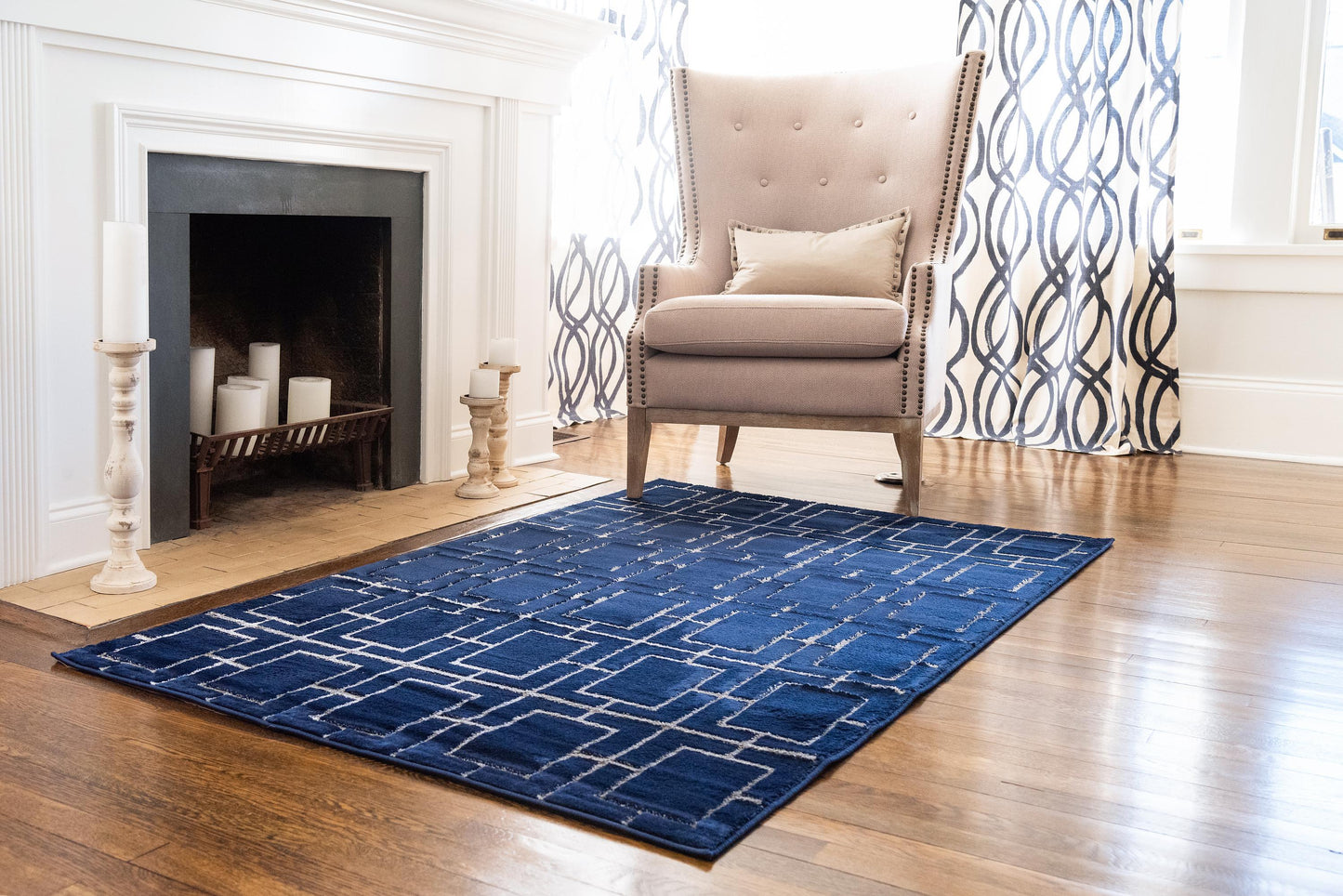 Area Rug – Modern, Cube Pattern Luxury