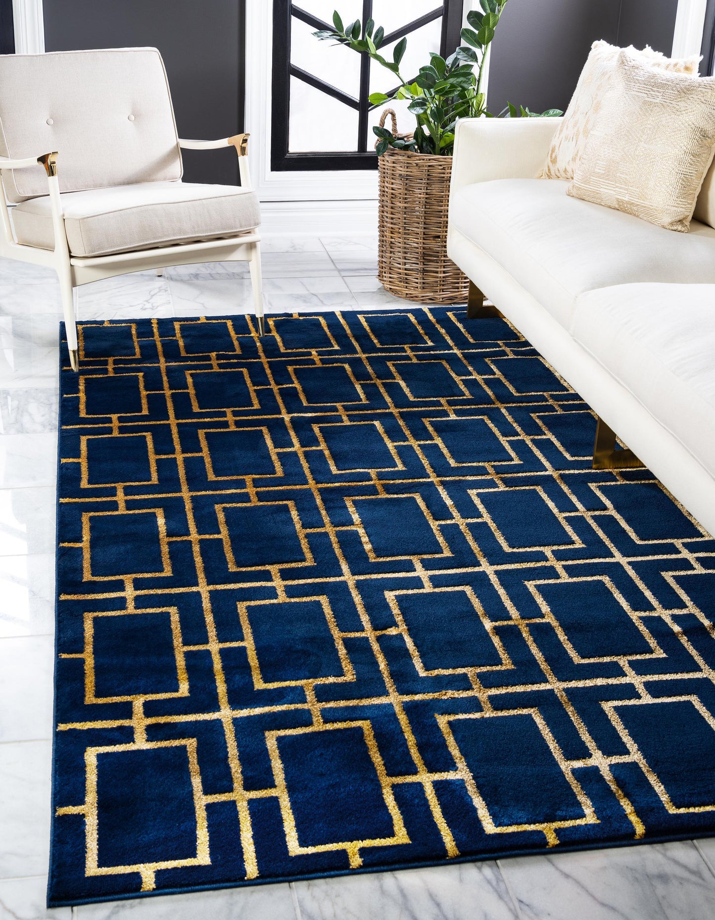 Area Rug – Modern, Cube Pattern Luxury