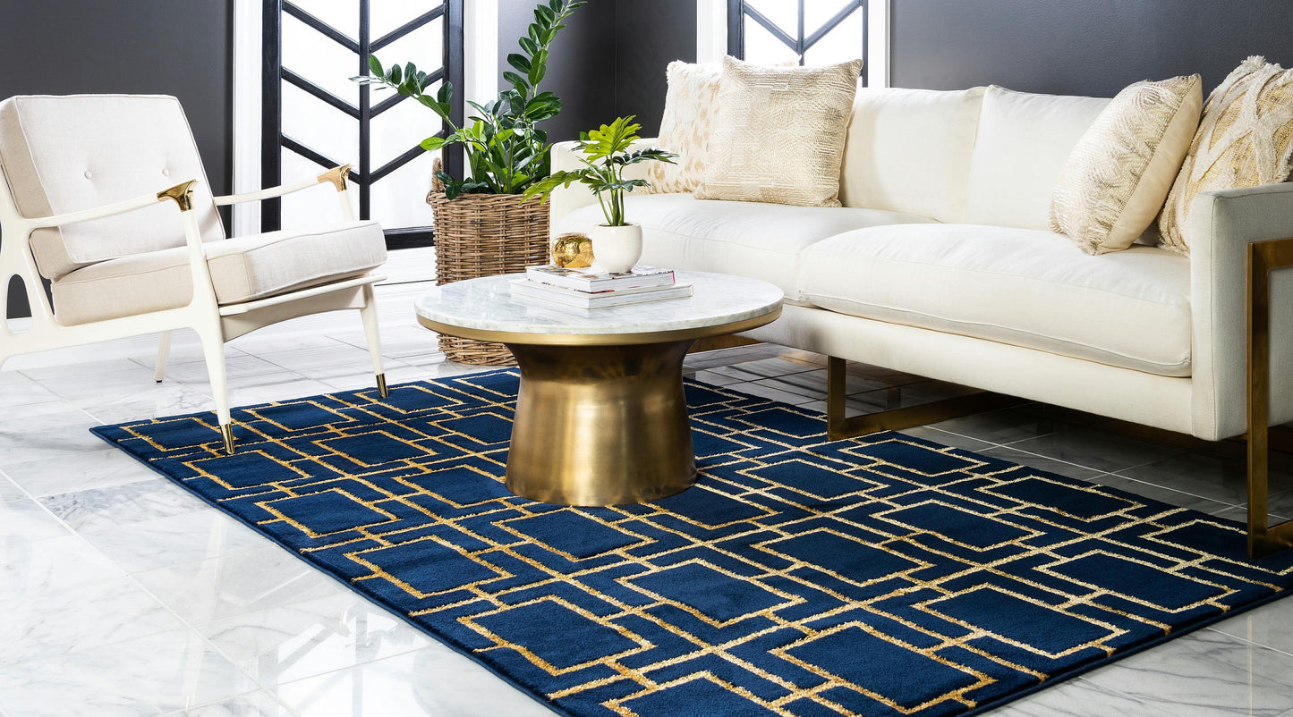 Area Rug – Modern, Cube Pattern Luxury