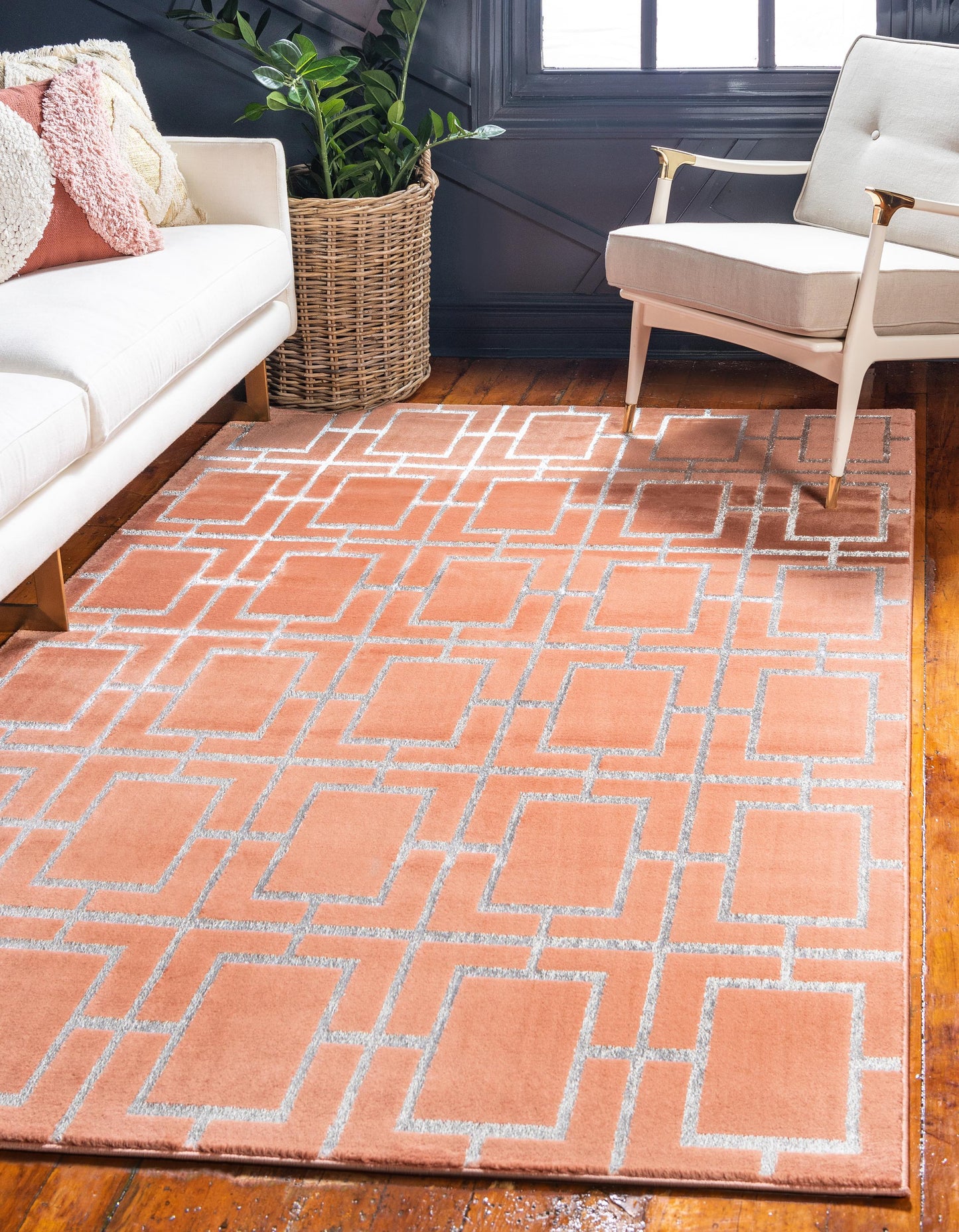 Area Rug – Modern, Cube Pattern Luxury