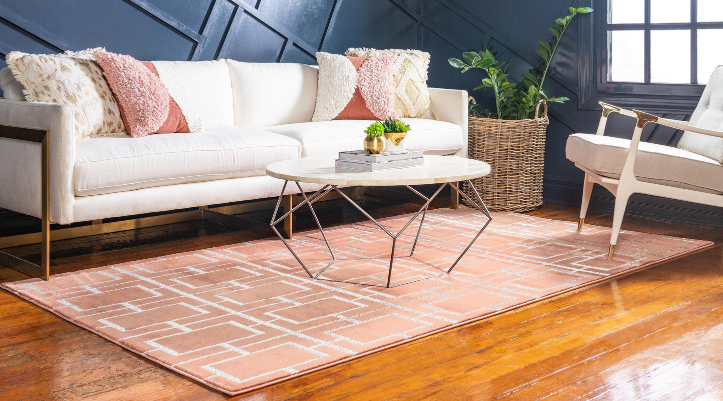 Area Rug – Modern, Cube Pattern Luxury