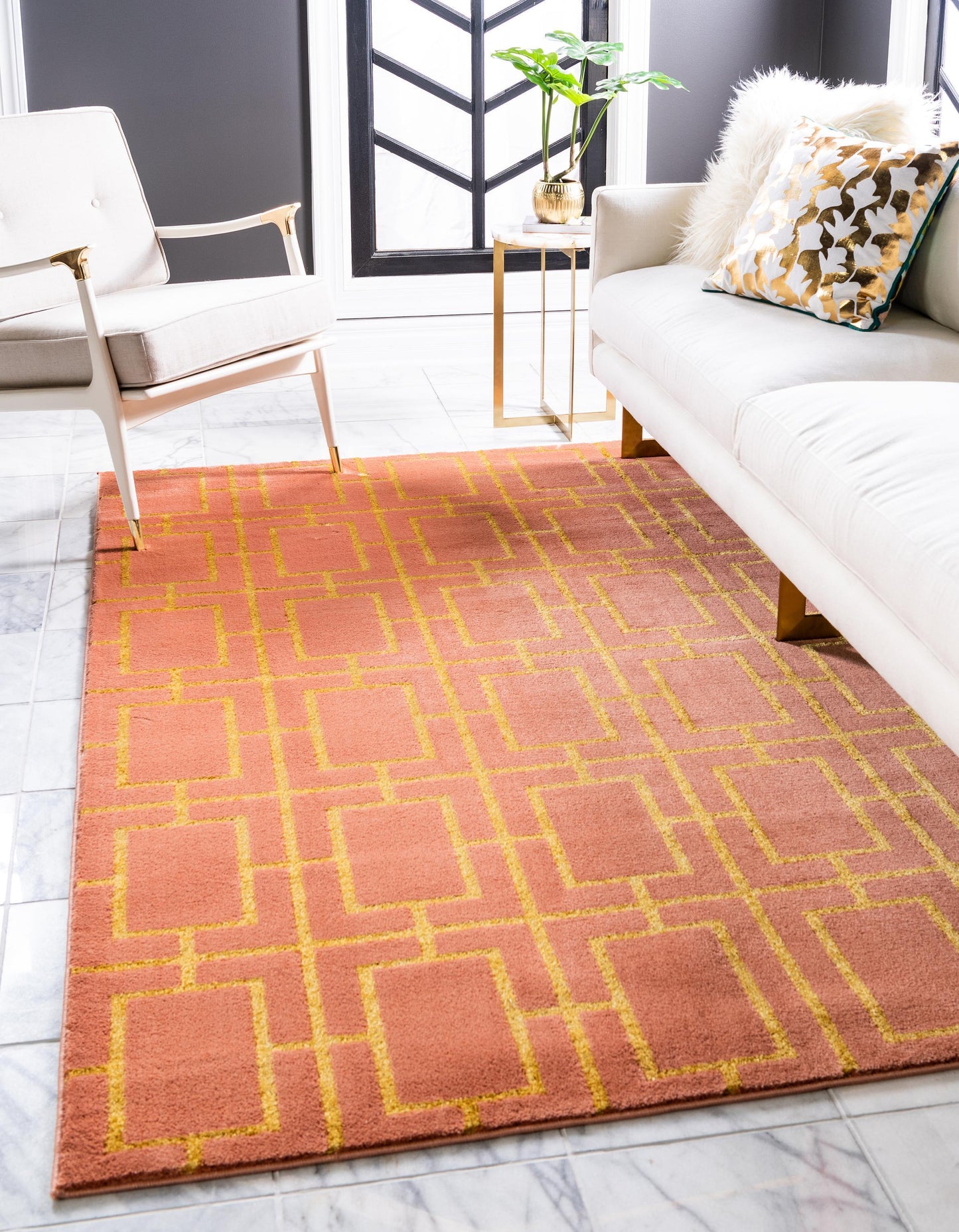 Area Rug – Modern, Cube Pattern Luxury