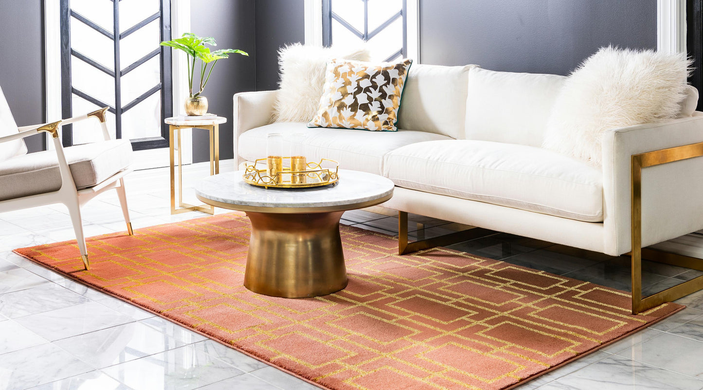 Area Rug – Modern, Cube Pattern Luxury