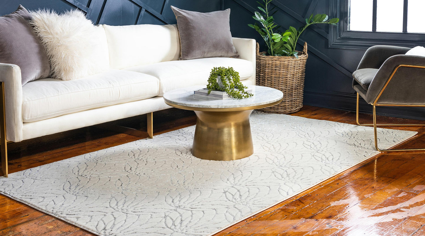 Area Rug – Modern, Lotus Flower Pattern Luxury