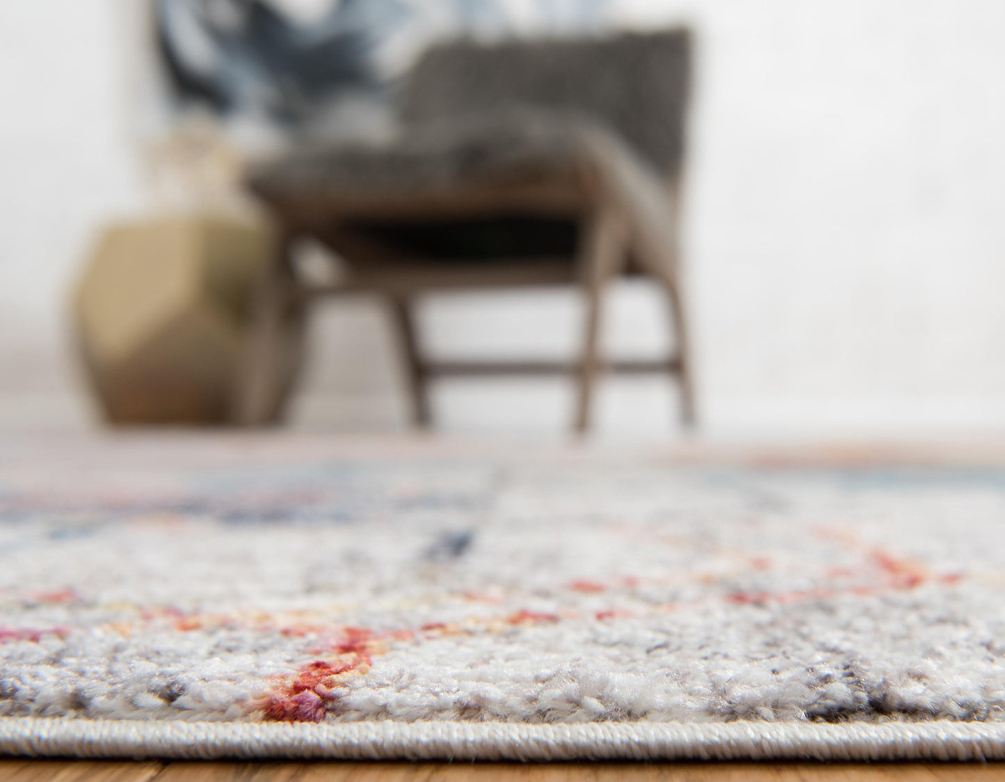 Area Rug – Modern, Hexagon Pattern Color Blend
