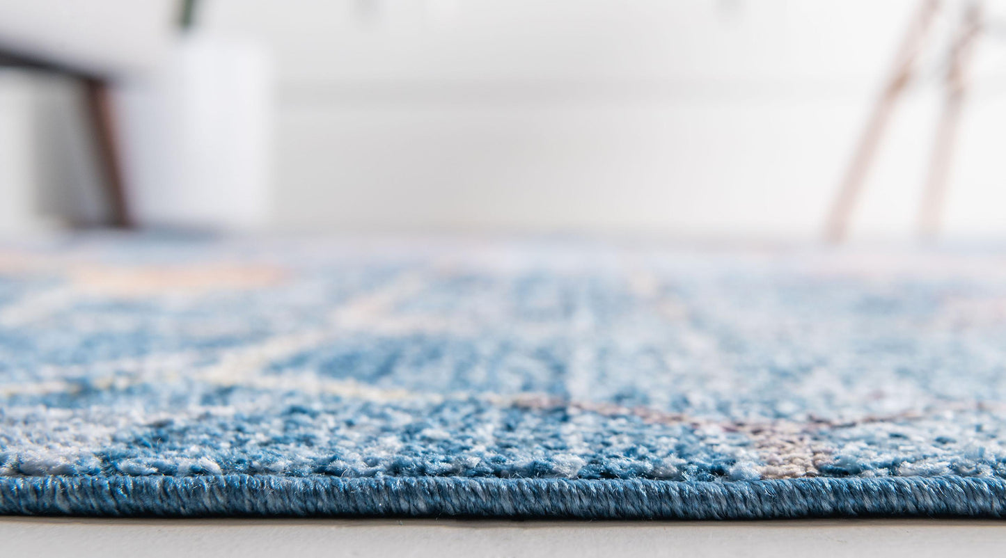 Area Rug – Modern, Hexagon Pattern Color Blend