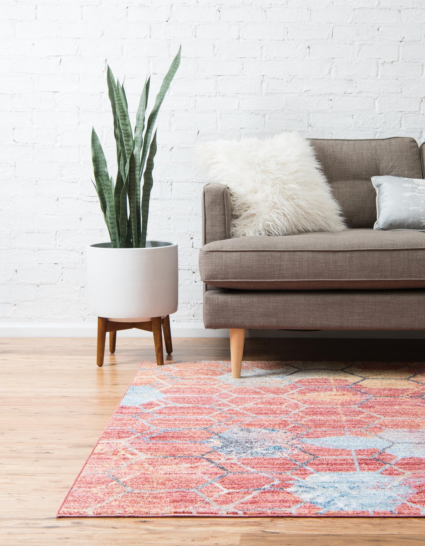 Area Rug – Modern, Hexagon Pattern Color Blend