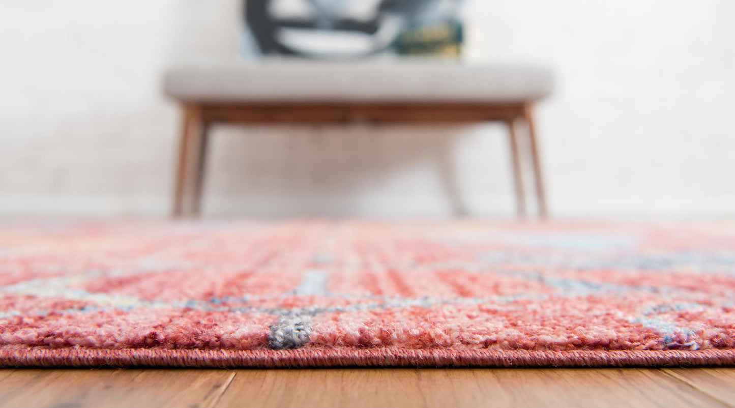 Area Rug – Modern, Hexagon Pattern Color Blend
