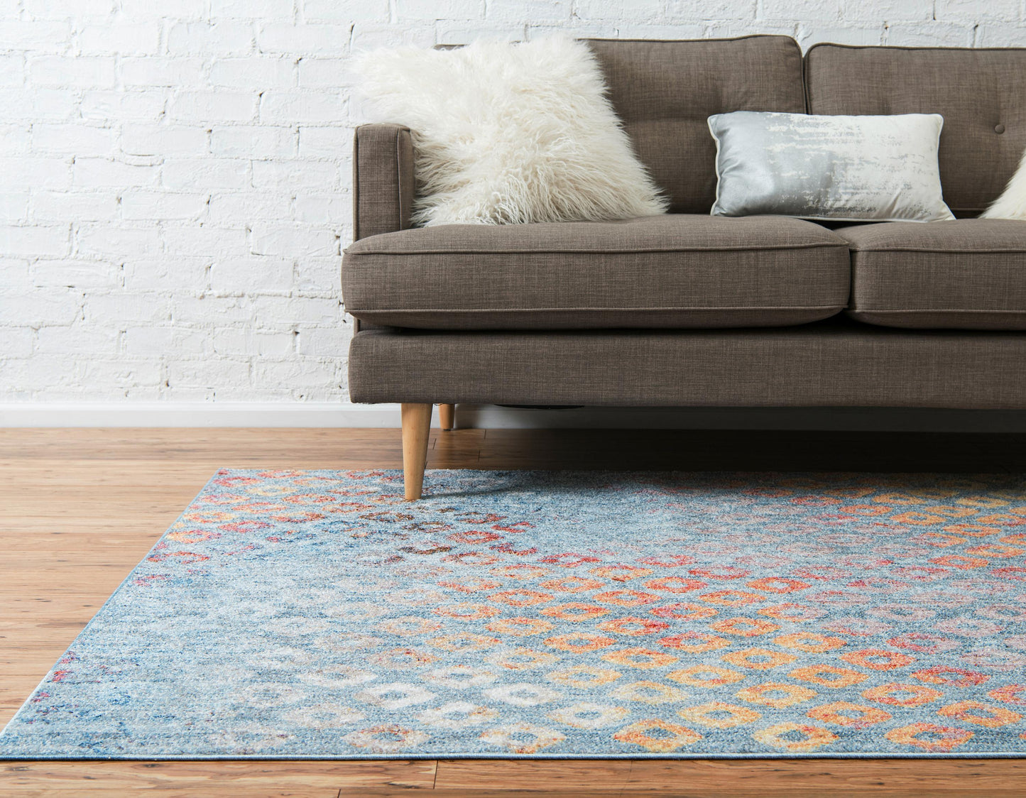 Area Rug – Rainbow Square Pattern