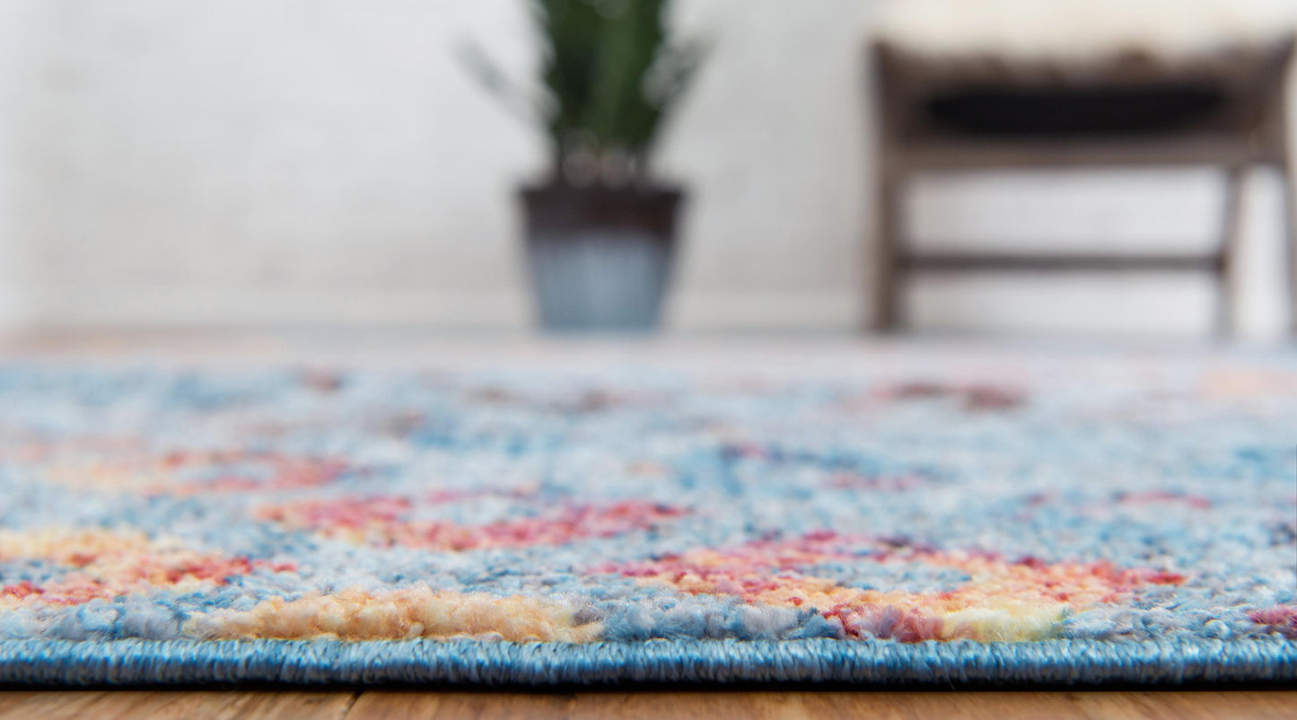 Area Rug – Rainbow Square Pattern