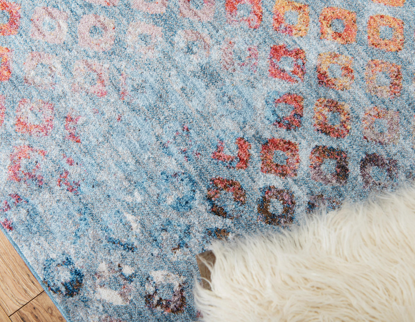 Area Rug – Rainbow Square Pattern