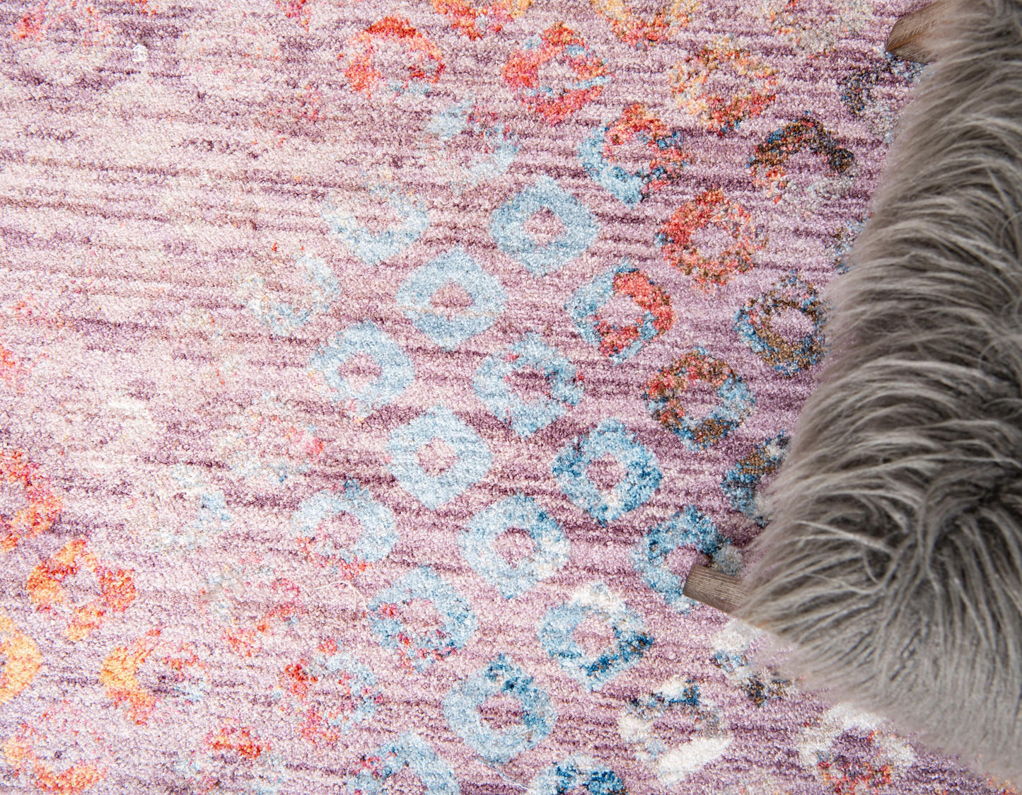 Area Rug – Rainbow Square Pattern
