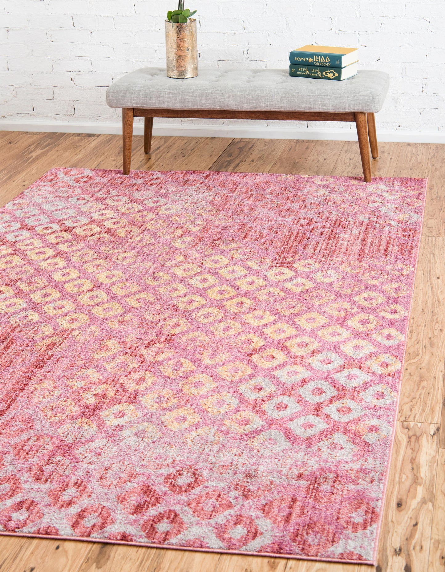 Area Rug – Rainbow Square Pattern