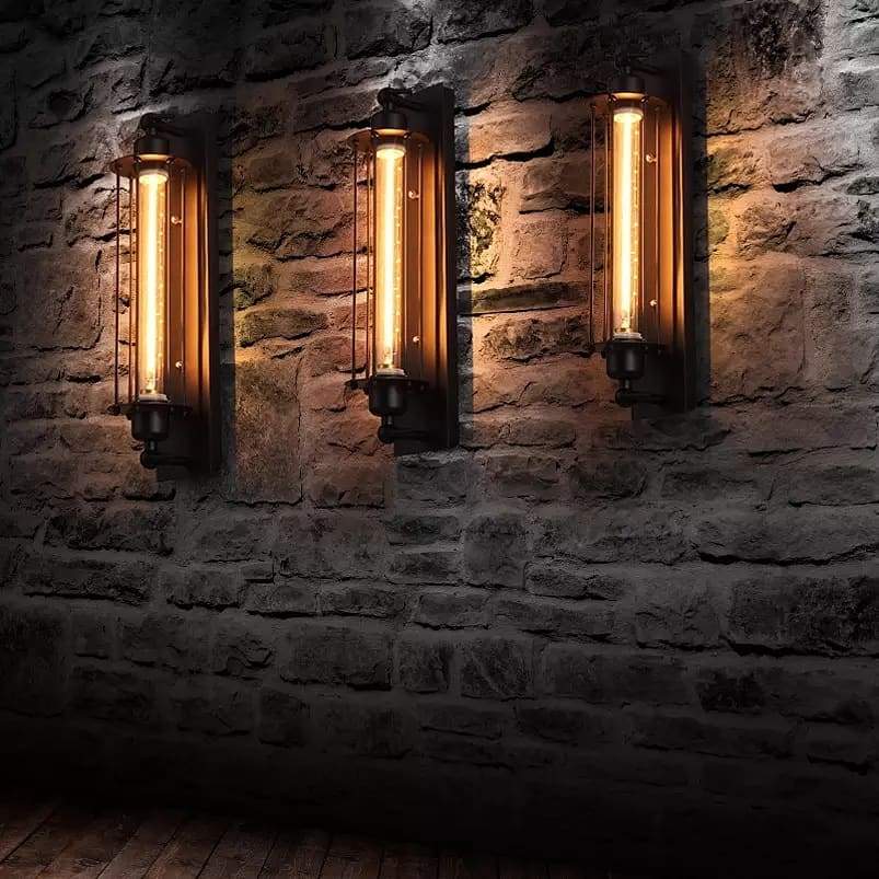 Industrial Vintage Bar Wall Sconce, Iron Loft Lamp for Bedroom Bar