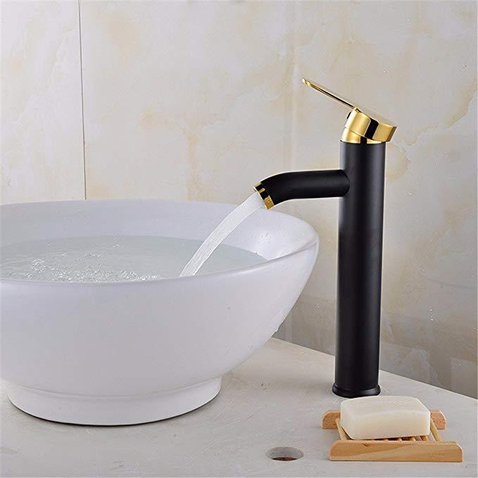 Bathroom Faucet Black Matte Stainless Steel Modern