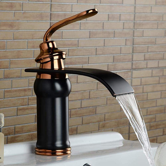 Bathroom Faucet – Vintage Ceramic, Brass Waterfall