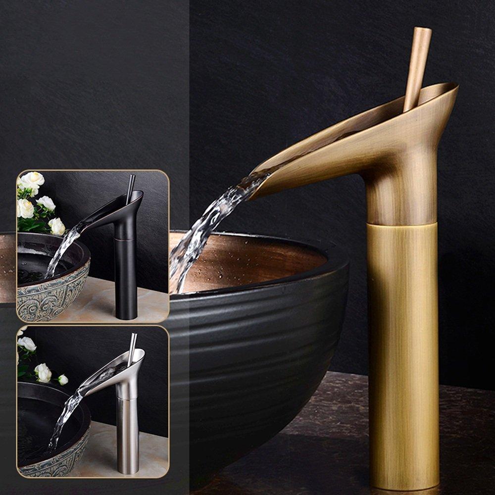 Bathroom Faucet Waterfall Single Handle Brass Luxury