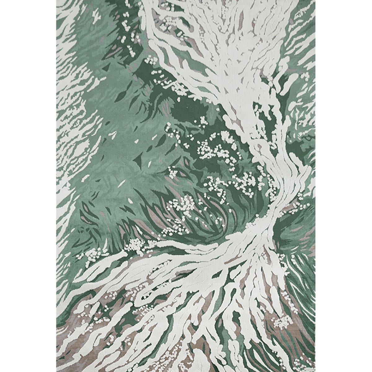 Area Rug - Bohemian, Abstract Area — Modern 3D Low-Pile