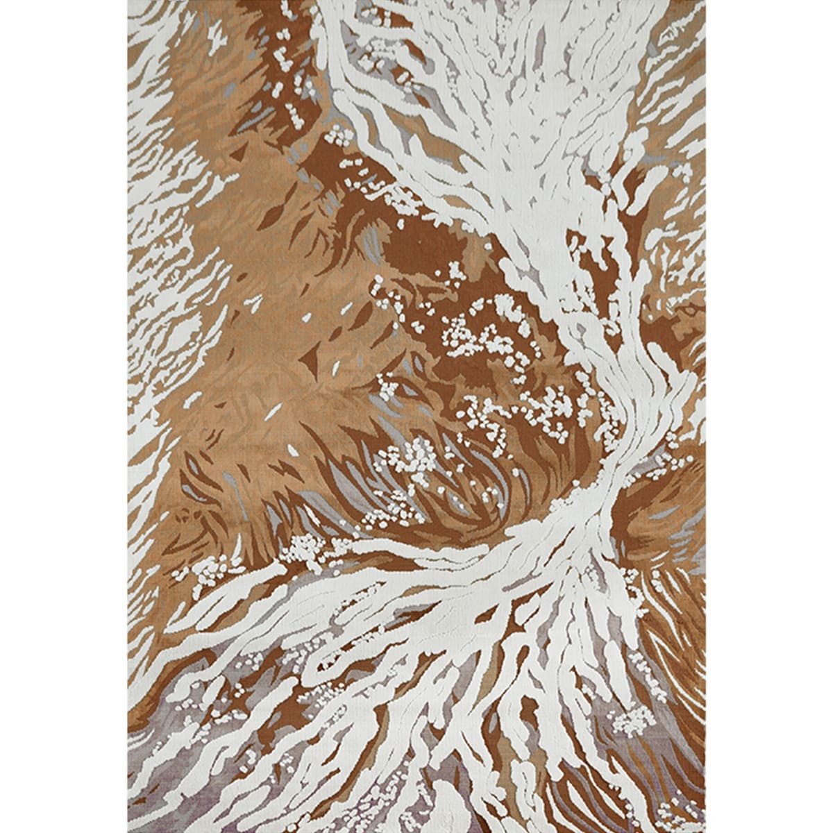 Area Rug - Bohemian, Abstract Area — Modern 3D Low-Pile
