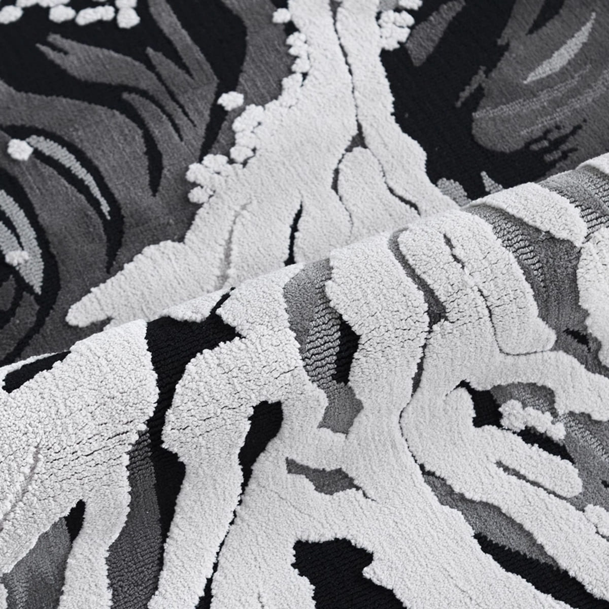 Area Rug - Bohemian, Abstract Area — Modern 3D Low-Pile