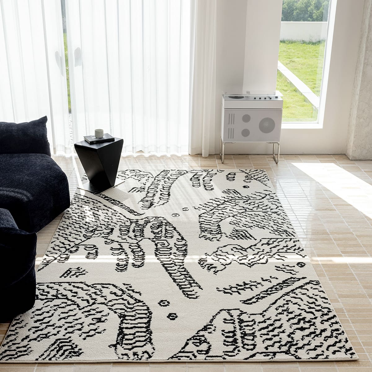 Area Rug - Bohemian, Abstract Tiger – Awesome Art Animal