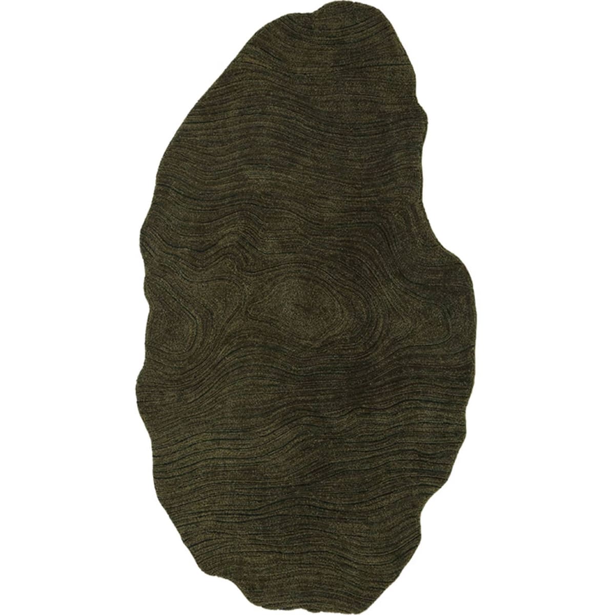 Area Rug - Bohemian, Abstract – Sculptural Dark Green Floor