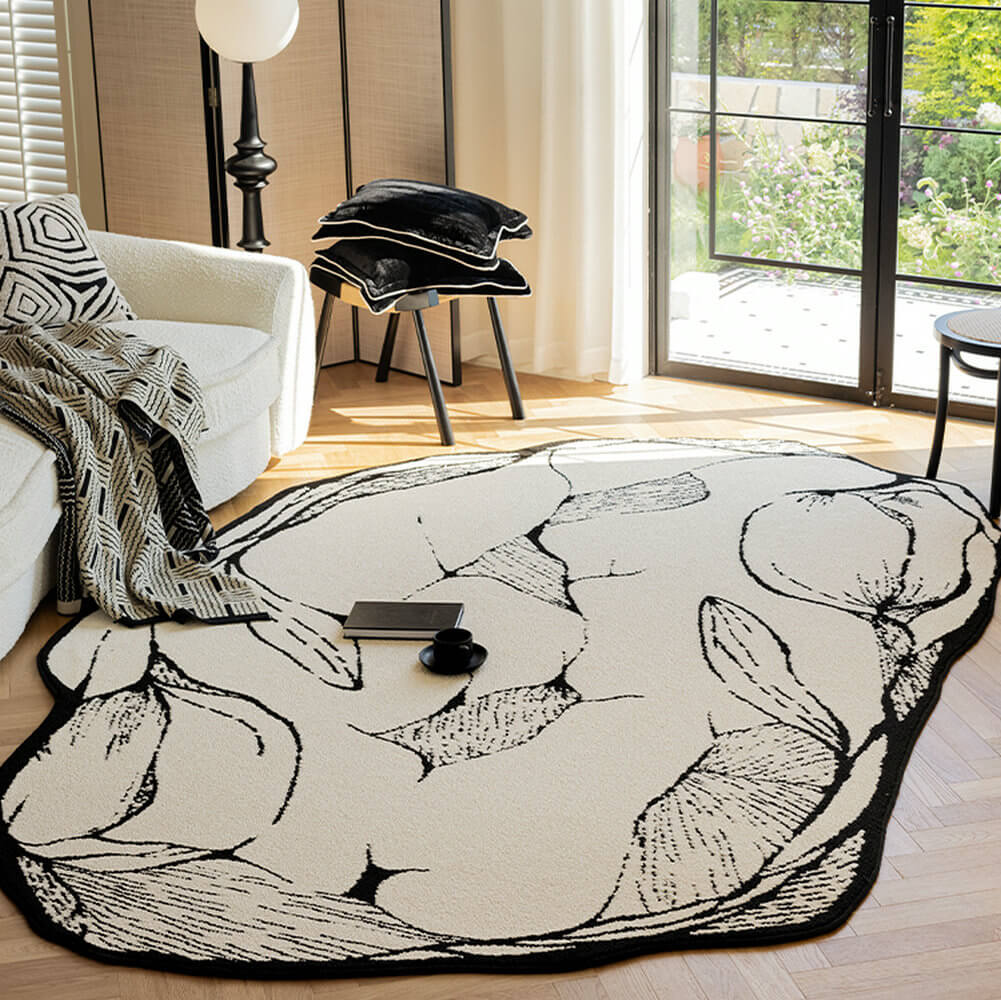 Area Rug - Bohemian, Abstract Shaped Stylish Flooring Cover