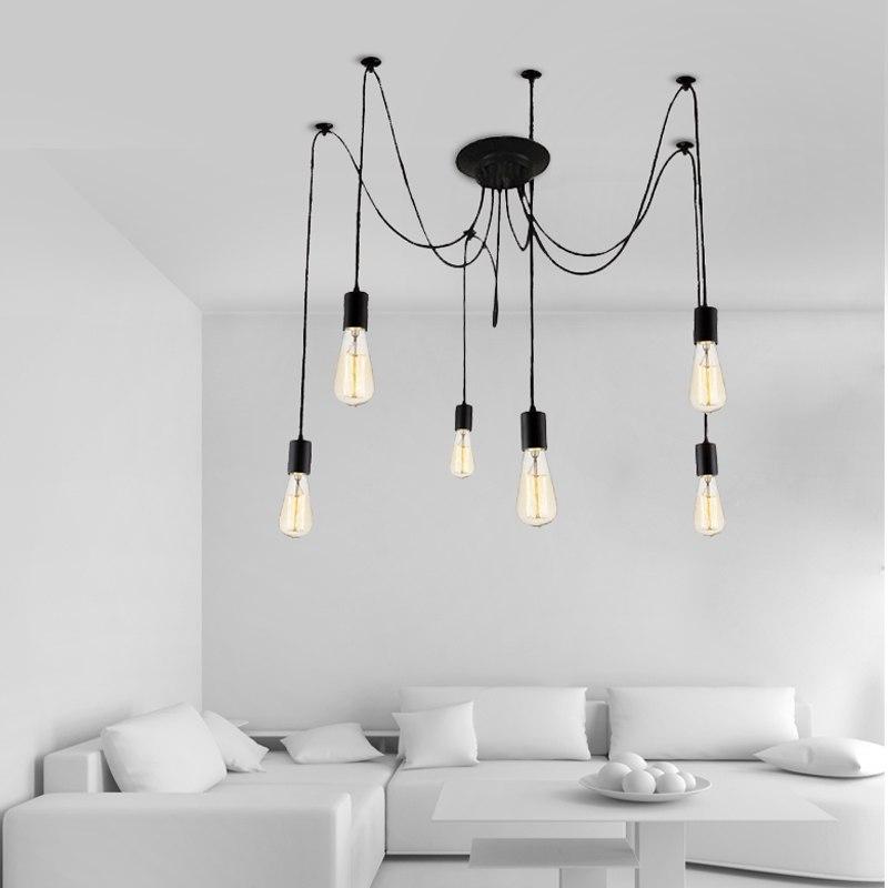 Modern Spider Chandelier, Statement Pendant Light for Living Room Dining