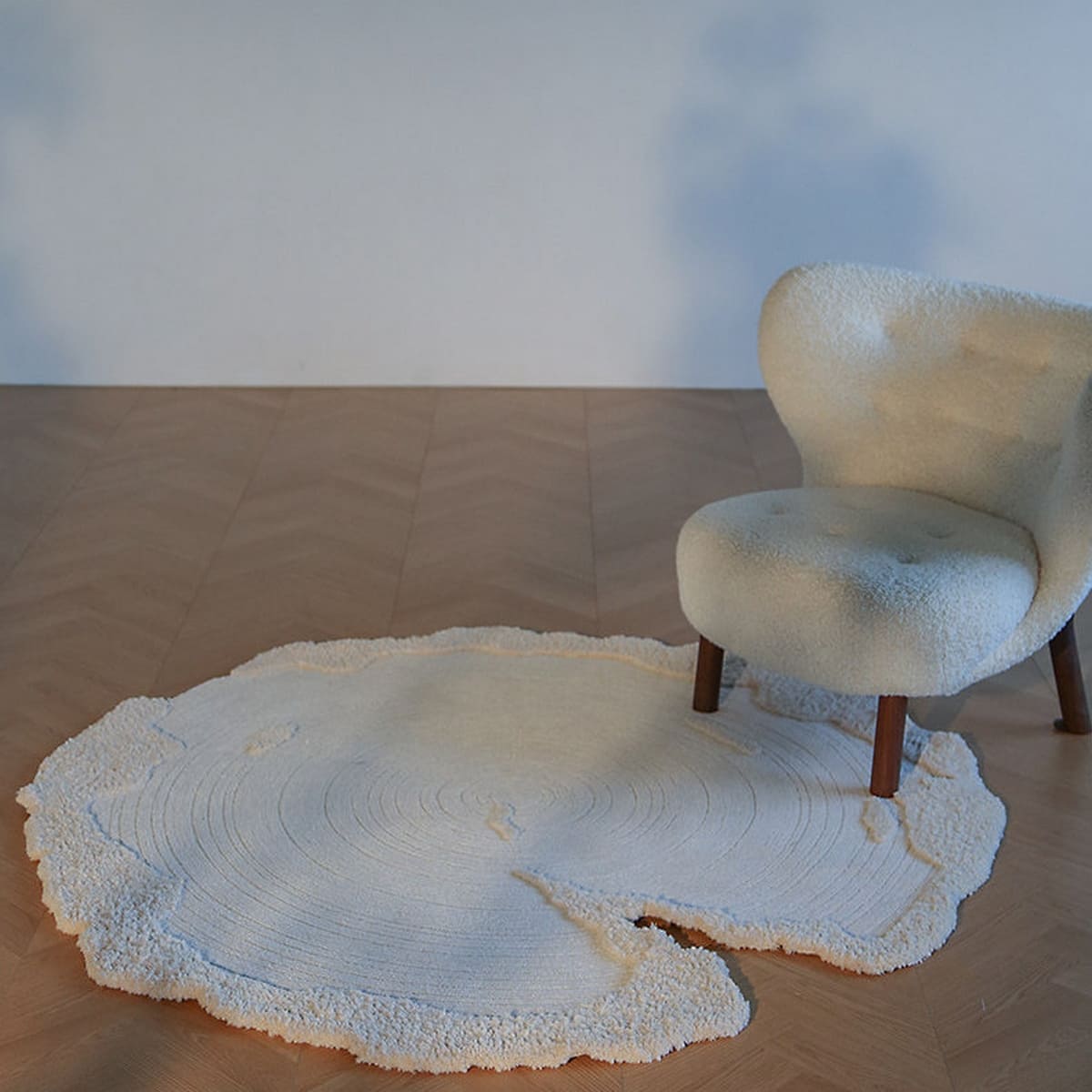 Area Rug - Bohemian, Art Deco – Sculpted Wool Blend Unique