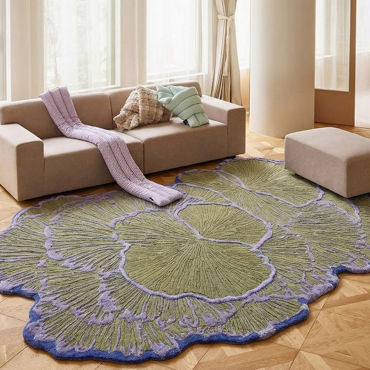 Area Rug - Bohemian, Asymmetrical Shaped – Captivating