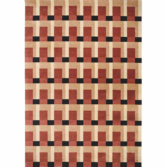 bohemian geometric area rug living room cotton multi-tone