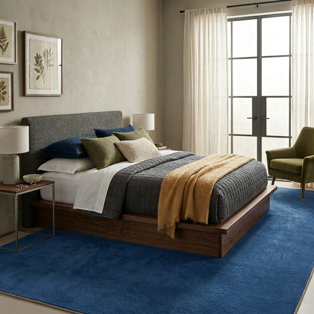 Area Rug - Bohemian, Bedroom – Refined Prussian Minimalist