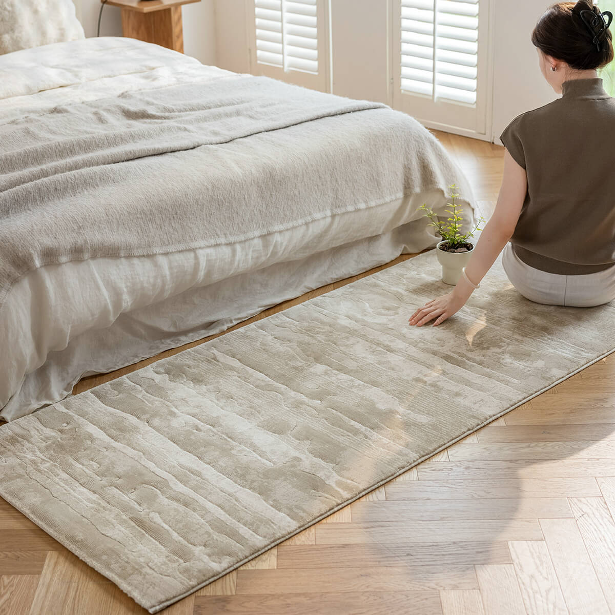 Area Rug - Bohemian, Bedside Comfortable Thickness Soft