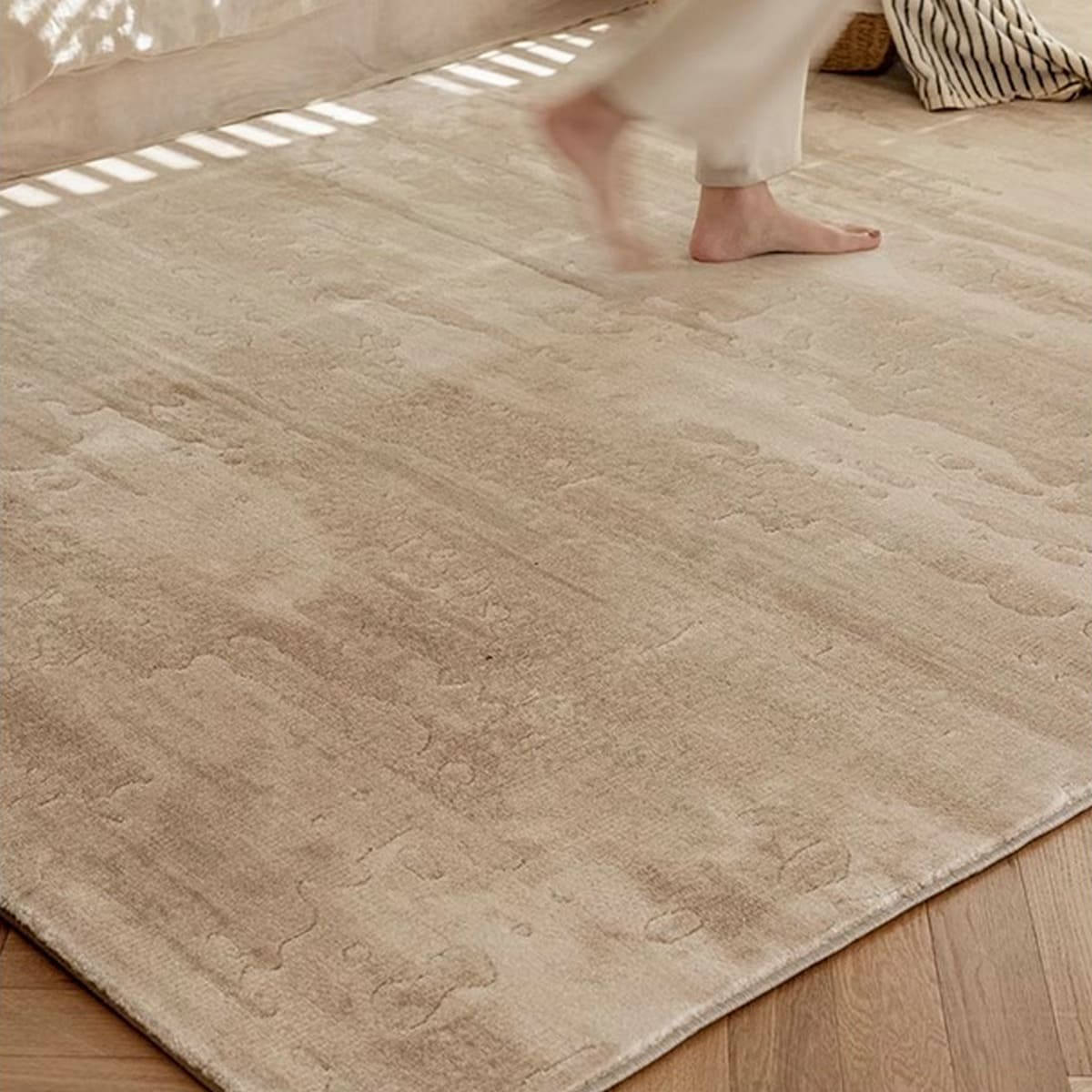 Area Rug - Bohemian, Beige – Soft Microfiber Durable Warm