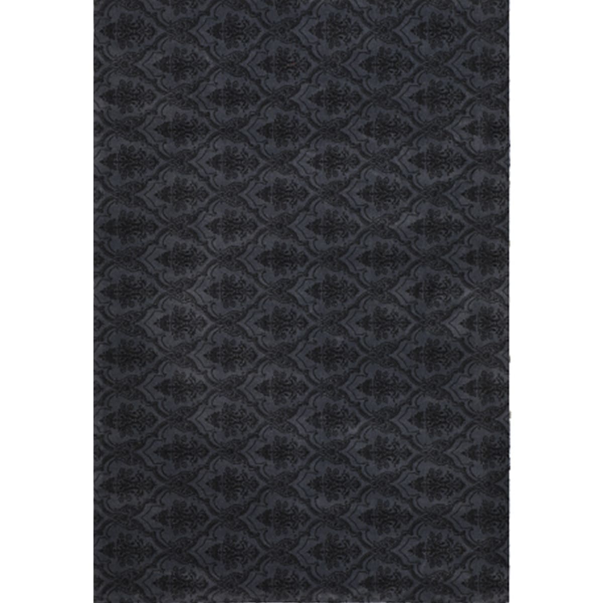 Area Rug - Bohemian, Black – Vintage Damask Pattern