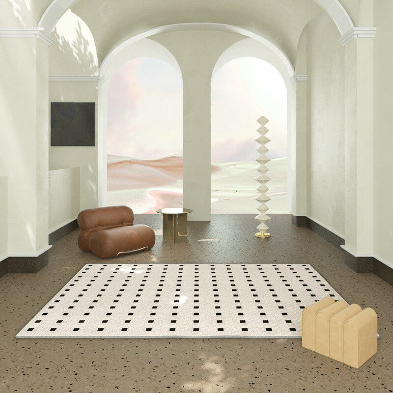 Area Rug - Bohemian, Black Dot New Design Unique Pattern