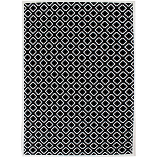 area rug bohemian geometric black white rhombus